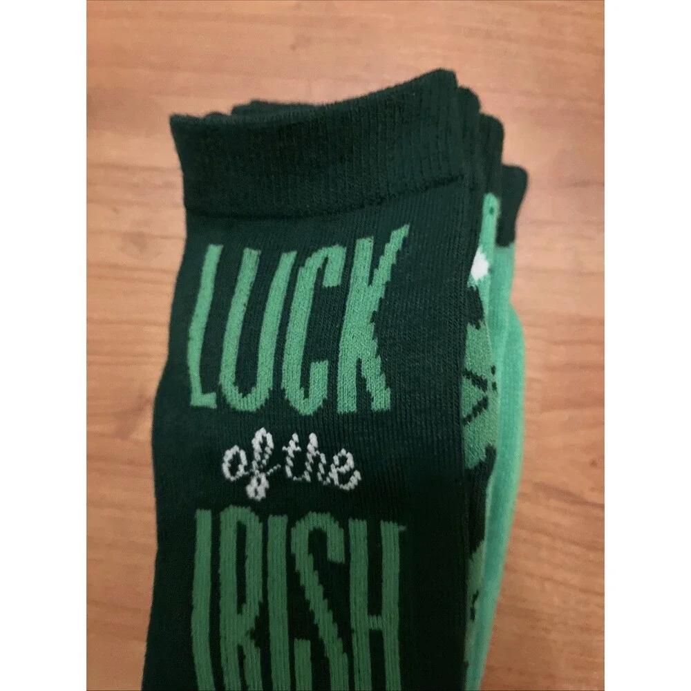 St. Patrick's Day Luck Of The Irish Socks 3 Pairs Shoe Size 6-12 & 10-13